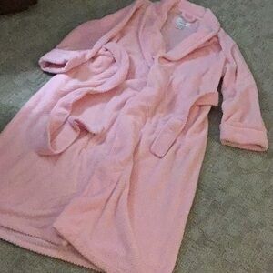 Carole Hochman  Pink Soft Wrap Robe w/pockets Med